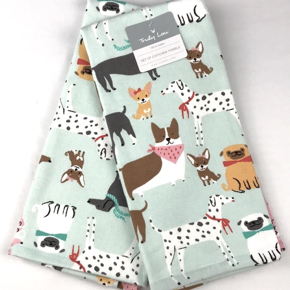 Truly Lou Other - PETS - Truly Lou - ‘Many Doggies’ Dish towels. Set of 2. NWT. Firm! Last one!